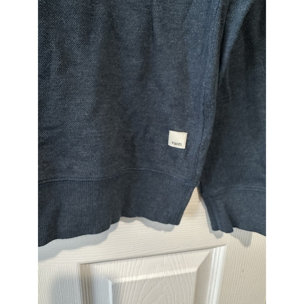Vuori Jeffreys Pullover fleece sweatshirt Dark Blue Men's Medium - Picture 4 of 13